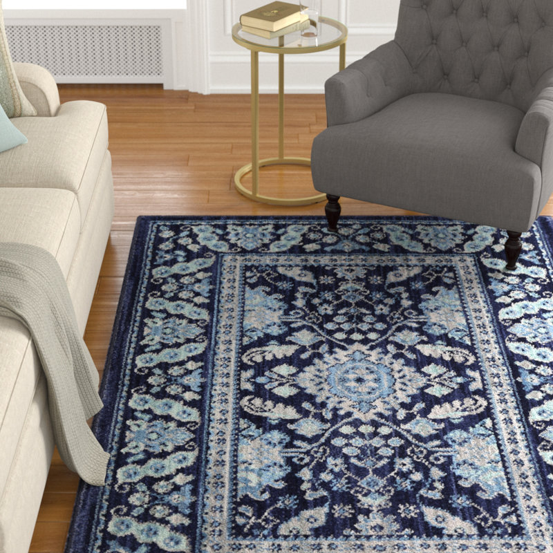 Alcott Hill Swansea Indigo Area Rug & Reviews Wayfair